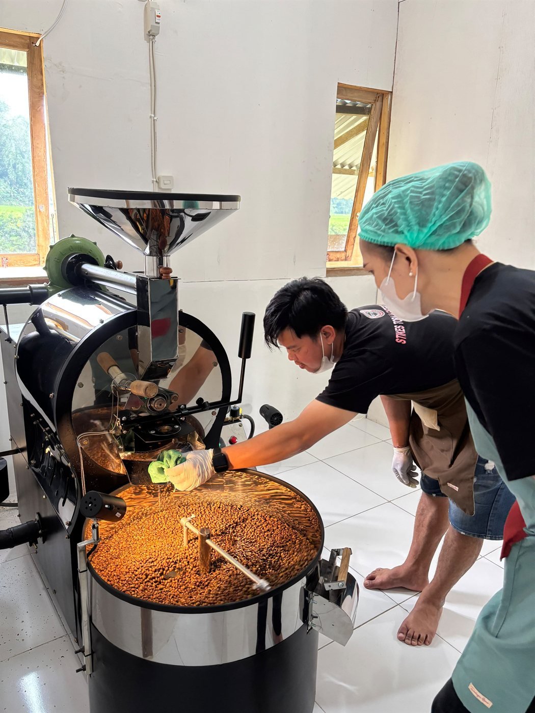 Proses roasting kopi Toraja